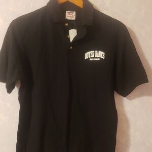 Womens Outer Banks Black Polo Shirt